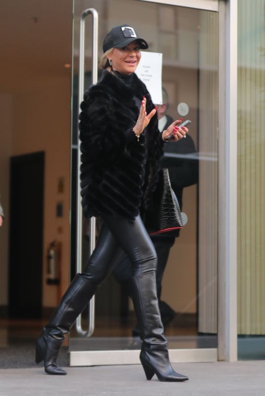 LUBA MUSHTUK Leaves Her Hotel in Manchester 01/30/2022