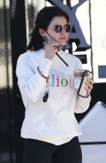 LUCY HALE Leaves a Yoga Class in West Hollywood 01/03/2022