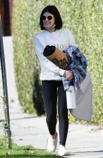 LUCY HALE Leaves a Yoga Class in West Hollywood 01/03/2022