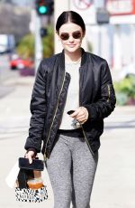 LUCY HALE Out and About in Los Angeles 01/18/2022