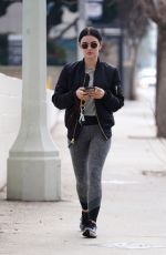 LUCY HALE Out and About in Los Angeles 01/18/2022