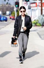 LUCY HALE Out and About in Los Angeles 01/18/2022