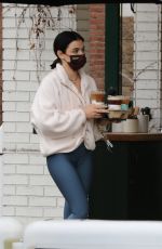 LUCY HALE Out for Coffee at Alfred in Los Angeles 01/15/2022