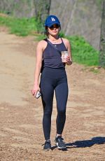 LUCY HALE Out Hiking in Los Angeles 01/27/2022