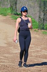 LUCY HALE Out Hiking in Los Angeles 01/27/2022