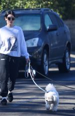 LUCY HALE Out with Her Dogs in Hollywood Hills 01/05/2022