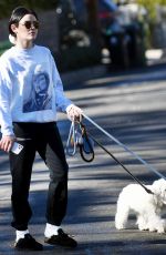 LUCY HALE Out with Her Dogs in Hollywood Hills 01/05/2022