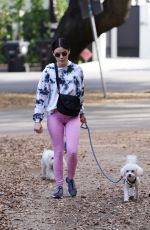 LUCY HALE Out with Her Dogs in Los Angeles 01/12/2022