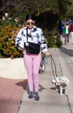 LUCY HALE Out with Her Dogs in Los Angeles 01/12/2022