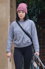 LUCY HALE Out with Her Dogs in Los Feliz 01/29/2022