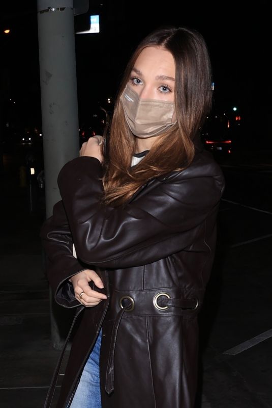 MADDIE ZIEGLER Out for Dinner at Catch LA in West Hollywood 01/29/2022