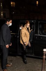 MADELAINE PETSCH Out for Dinner at Cesar Paris Restaurant 01/25/2022