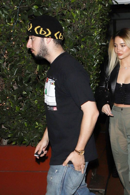 MADELYN CLINE and Zack Bia Leaves Giorgio Baldi in Santa Monica 01/16/2022