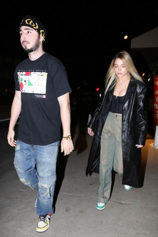 MADELYN CLINE and Zack Bia Out for Dinner at Giorgio Baldi in Santa Monica 01/16/2022
