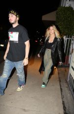 MADELYN CLINE and Zack Bia Out for Dinner at Giorgio Baldi in Santa Monica 01/16/2022
