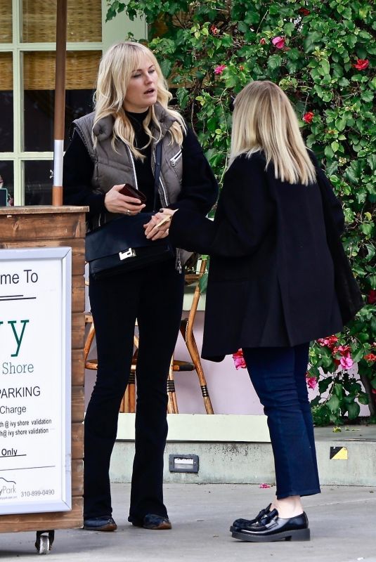 MALIN AKERMAN Out for Lunch with a Friend at Ivy in Santa Monica 01/19/2022