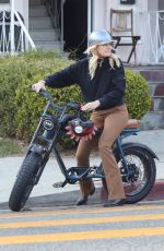 MALIN AKERMAN Out Riding a Bike in Los Angeles 01/14/2022
