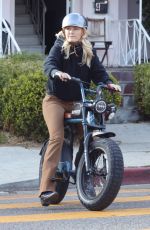 MALIN AKERMAN Out Riding a Bike in Los Angeles 01/14/2022