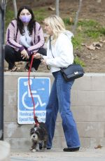 MALIN AKERMAN Out with Her Dog at a Park in Los Feliz 01/11/2022