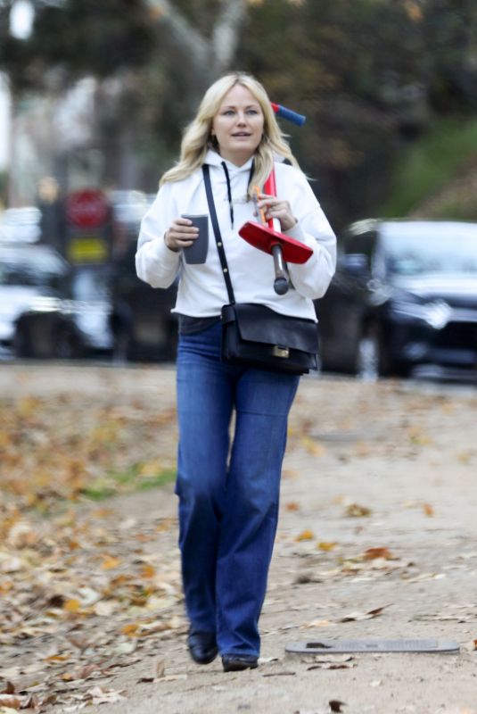 MALIN AKERMAN Out with Her Dog at a Park in Los Feliz 01/11/2022