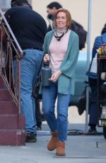 MANDY MOORE on the Set of This Is Us in the Chinatown 01/10/2022
