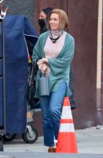 MANDY MOORE on the Set of This Is Us in the Chinatown 01/10/2022