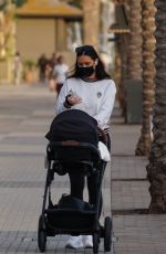 MARALEE NICHOLS Out with Her Baby in Santa Monica 01/18/2022