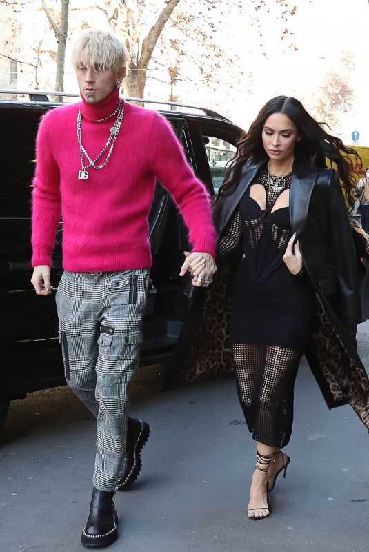 MEGAN FOX and Machine Gun Kelly Out in Milan 01/14/2022