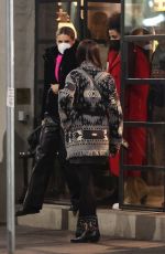 MICHELLE HUNZIKER and AURORA RAMAZZOTTI Out for Dinner in Milan 01/16/2022