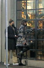 MICHELLE HUNZIKER and AURORA RAMAZZOTTI Out for Dinner in Milan 01/16/2022