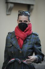 MICHELLE HUNZIKER at Armani Show Room in Milan 01/17/2022