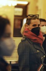 MICHELLE HUNZIKER at Armani Show Room in Milan 01/17/2022