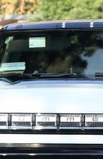 MILA KUNIS and Ashton Kutcher Rides Their Hummer Electric Truck in Los Angeles 01/20/2022