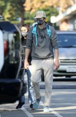 MILA KUNIS and Ashton Kutcher Rides Their Hummer Electric Truck in Los Angeles 01/20/2022