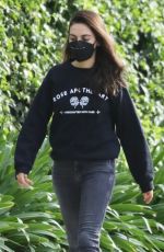 MILA KUNIS Out Hiking in Los Angeles 01/28/2022