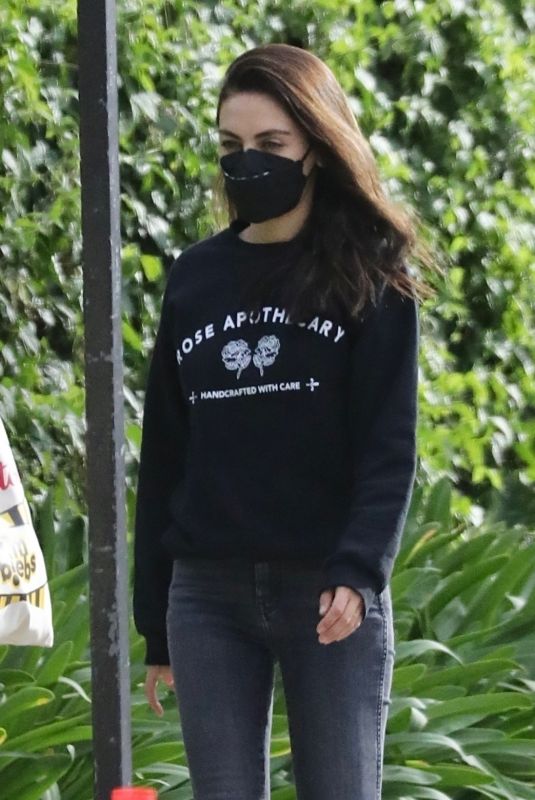 MILA KUNIS Out Hiking in Los Angeles 01/28/2022