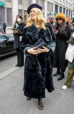 MIRIAM LEONE Arrives at Fendi Haute Couture Spring/Summer 2022 Show at Paris Fashion Week 01/27/2022