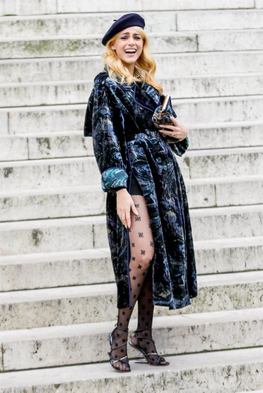 MIRIAM LEONE Arrives at Fendi Haute Couture Spring/Summer 2022 Show at Paris Fashion Week 01/27/2022