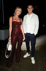MOLLY SMITH and Callum Jones Arrives at New Year Eve Party at Menagerie Bar and Restaurant in Manchester 12/31/2021