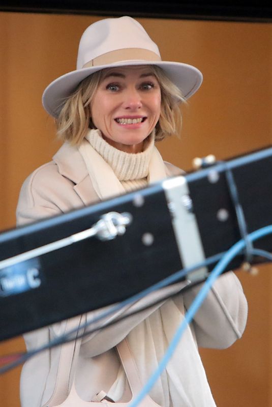 NAOMI WATTS on the Set of The Watcher in New York 01/26/2022
