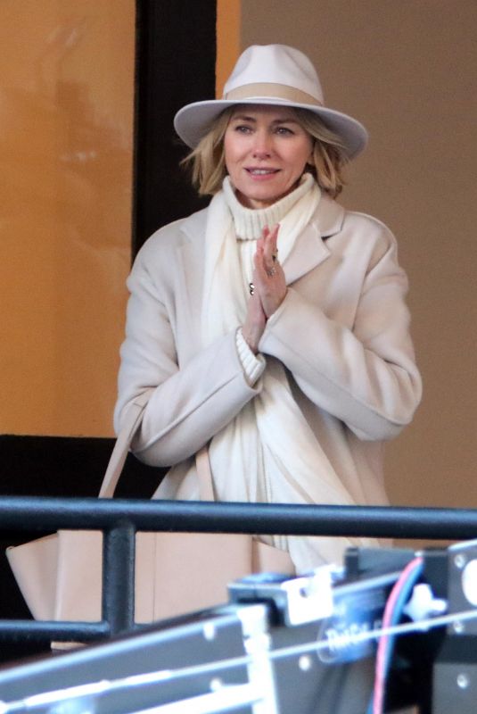 NAOMI WATTS on the Set of Upcoming Netflix Horror Series The Watcher in New York 01/26/2022