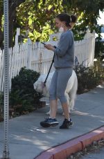 NATALIE PORTMAN Out Jogging with Her Dog in Los Feliz 01/24/2022