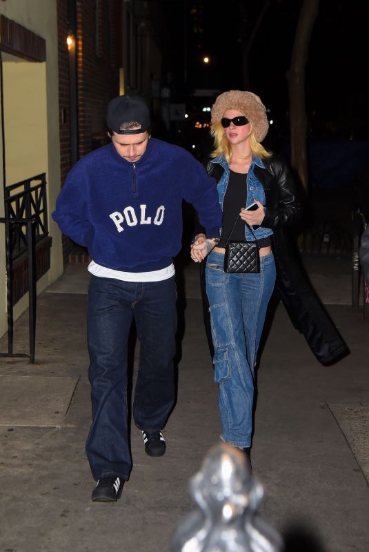 NICOLA PELTZ and Brooklyn Beckham at Blue Ribbon Sushi in New York 01/15/2022