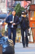 NICOLA PELTZ and Brooklyn Beckham Leaves Blue Ribbon Sushi Bar & Grill in New York 01/14/2022