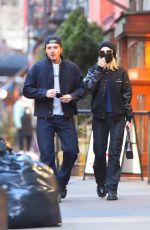 NICOLA PELTZ and Brooklyn Beckham Leaves Blue Ribbon Sushi Bar & Grill in New York 01/14/2022