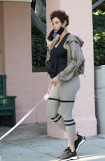 NICOLE MURPHY Oer with Her Dog in Beverly Hills 01/21/2022