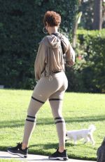 NICOLE MURPHY Oer with Her Dog in Beverly Hills 01/21/2022