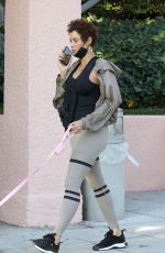 NICOLE MURPHY Oer with Her Dog in Beverly Hills 01/21/2022