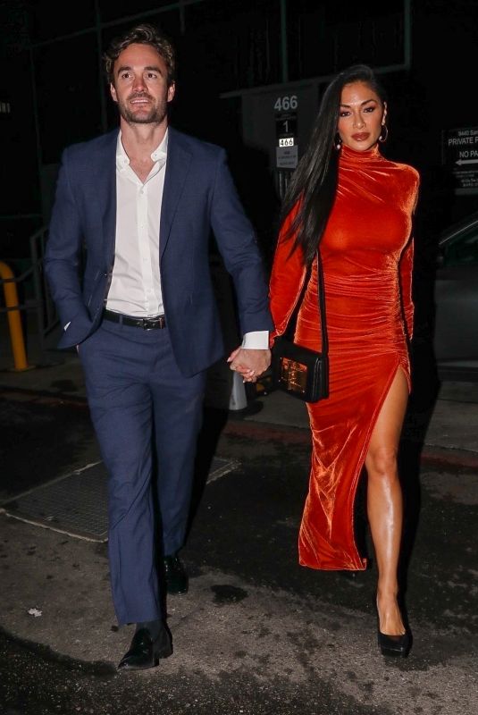 NICOLE SCHERZINGER and Thom Evans at Dinner Date at Tatel in Beverly Hills 01/15/2022