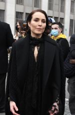 NOOMI RAPACE Arrives at Fendi Haute Couture Spring/Summer 2022 Show at Paris Fashion Week 01/27/2022